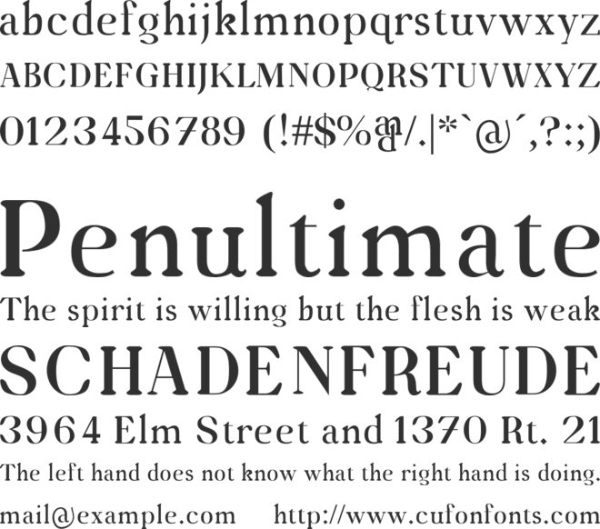 Orthoventional font preview