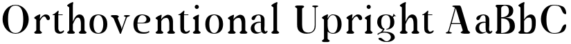 Orthoventional Upright font