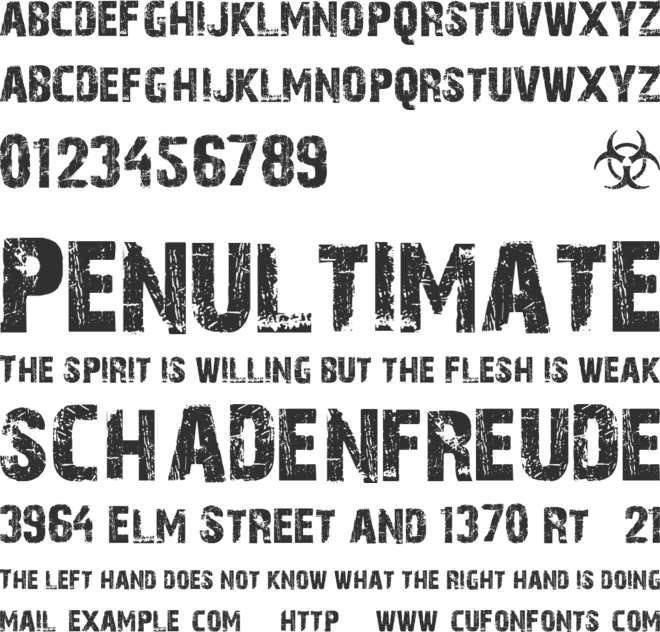 28 Days Later font preview