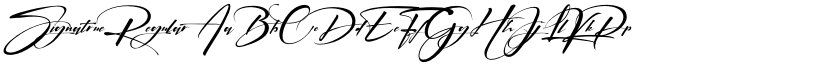 Signatrue Regular font