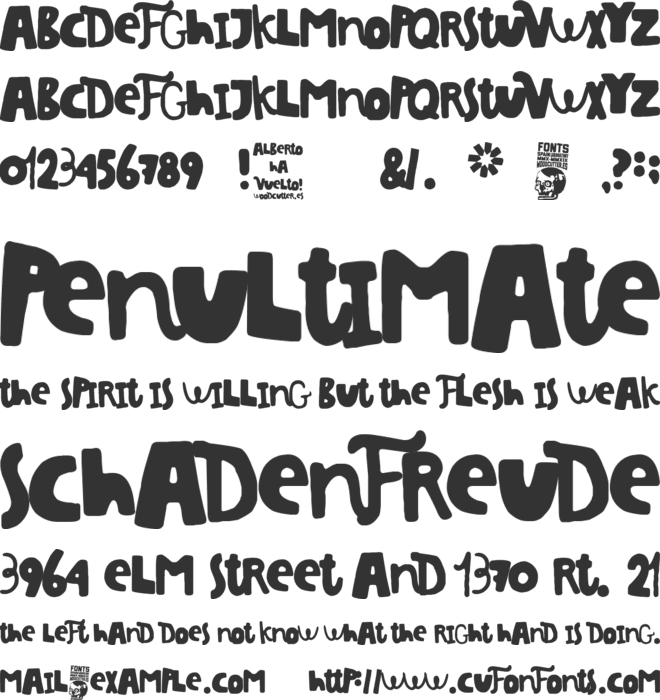 Alberto ha Vuelto! font preview