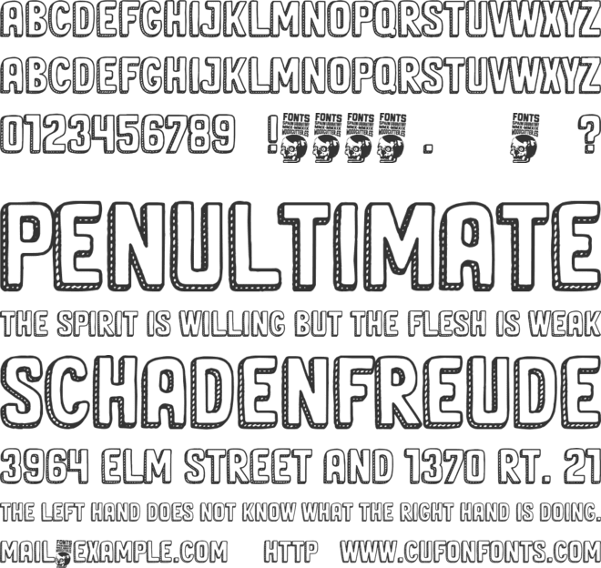 Sweet Cake font preview