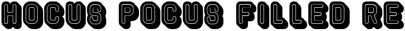 Hocus Pocus Filled Regular font