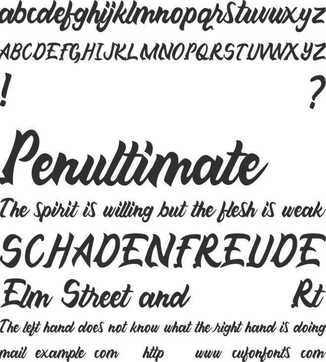 Angelive font preview