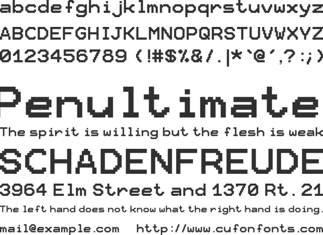 Pixel12x10 font preview