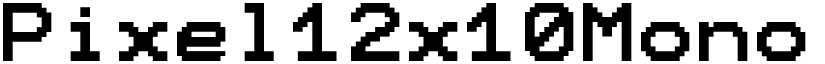 Pixel12x10Mono Medium font