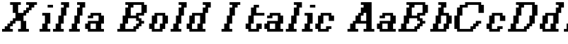 Xilla Bold Italic font