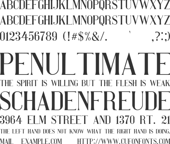 Pretty Women serif font preview