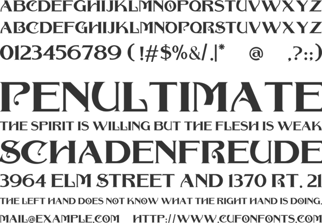 COLLONAR CAP font preview