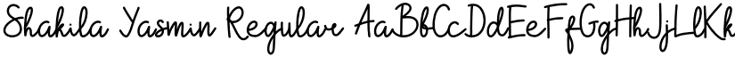 Shakila Yasmin Regular font