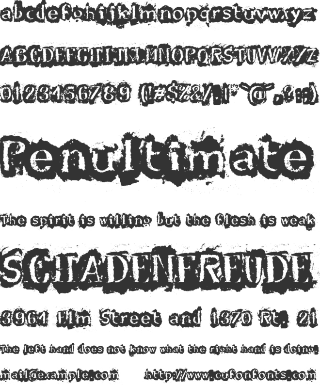 DF Stromboli font preview