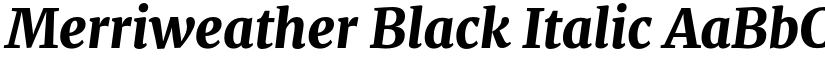Merriweather Black Italic font