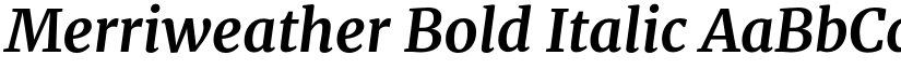Merriweather Bold Italic font