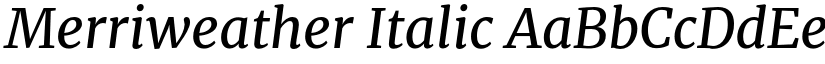 Merriweather Italic font