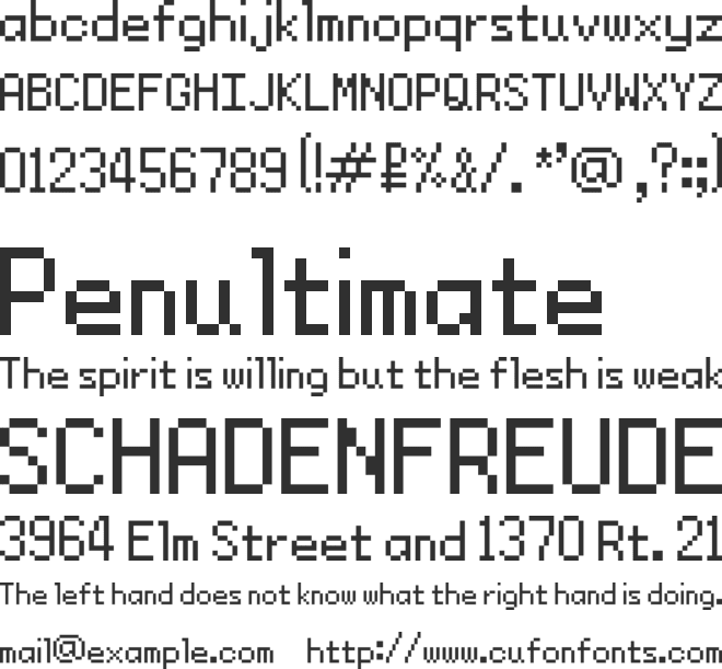 Pokemon Fire Red font preview