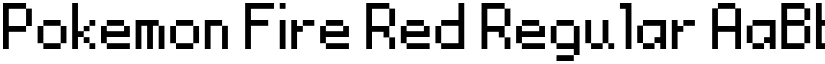 Pokemon Fire Red Regular font