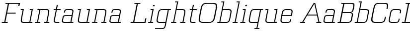 Funtauna LightOblique font
