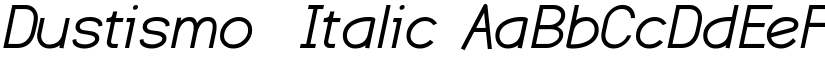 Dustismo  Italic font