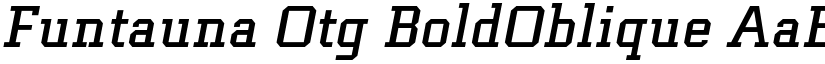 Funtauna Otg BoldOblique font