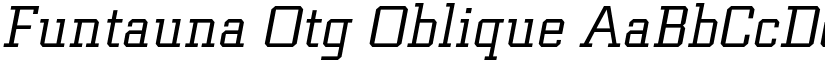 Funtauna Otg Oblique font