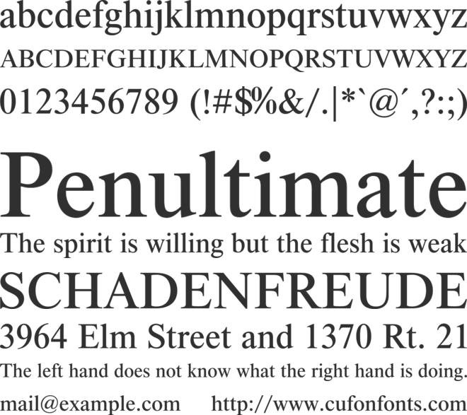 Tipotype font preview
