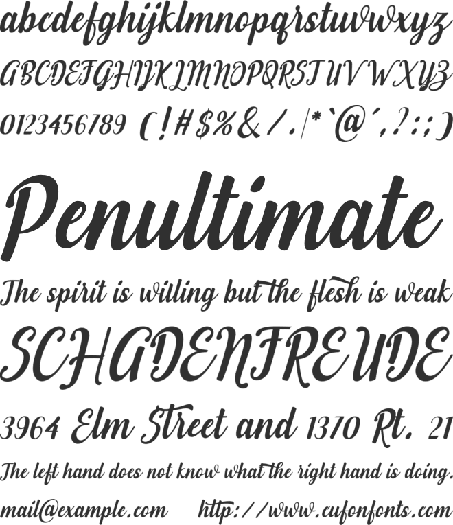 Love of Yellow font preview