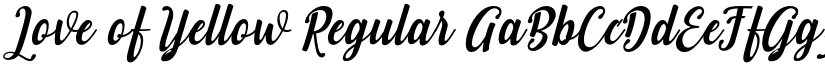 Love of Yellow Regular font