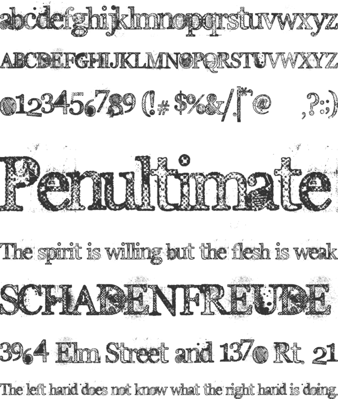 Everyday Ghost font preview