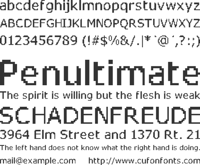 Kacka font preview