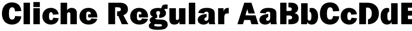 Cliche Regular font