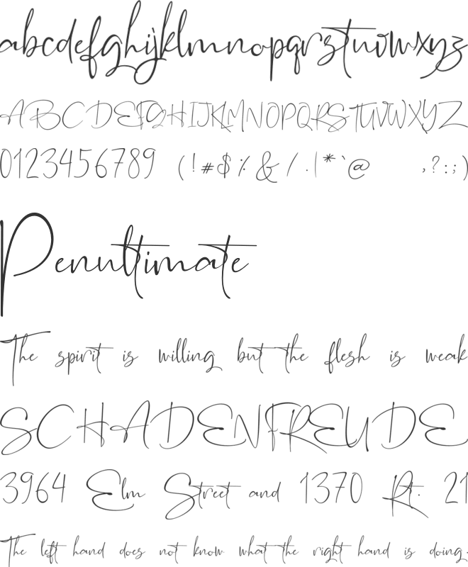 the Rochester font preview