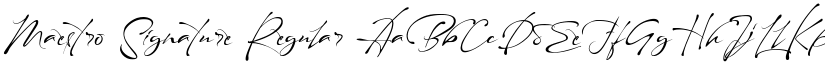 Maestro Signature font download