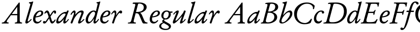 Alexander Regular font