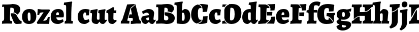 Rozel cut font