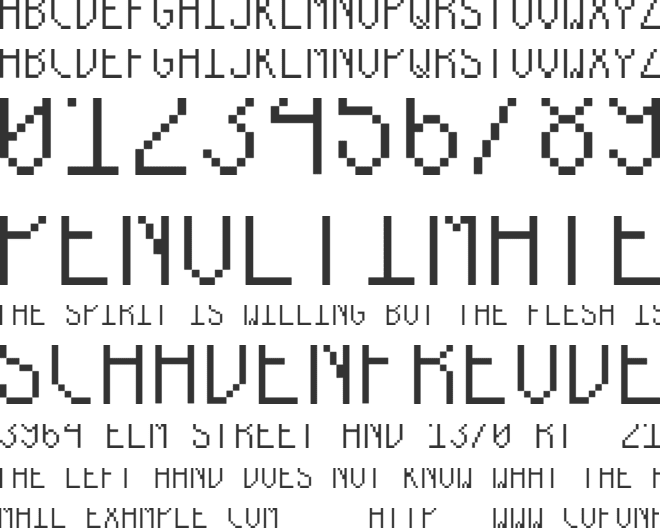 Sisperdotze font preview