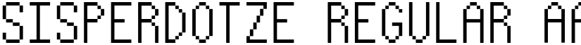 Sisperdotze Regular font