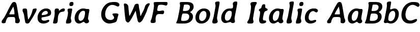 Averia GWF Bold Italic font