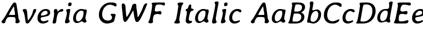 Averia GWF Italic font