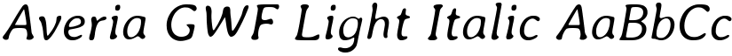 Averia GWF Light Italic font