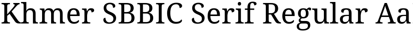 Khmer SBBIC Serif Regular font