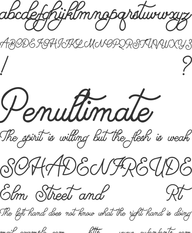 Brithasdine Free font preview