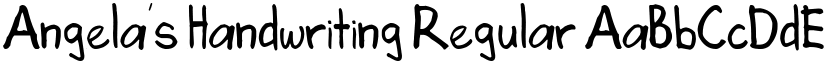 Angela's Handwriting Regular font
