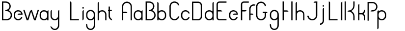 Beway Light font