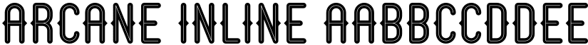 Arcane Inline font