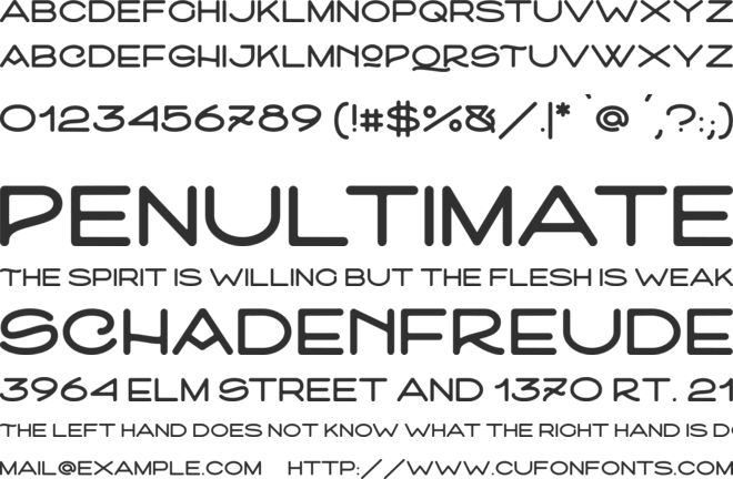 Ciclista font preview