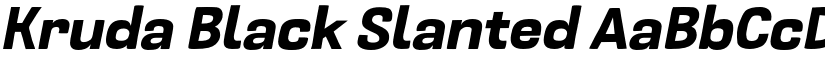 Kruda Black Slanted font