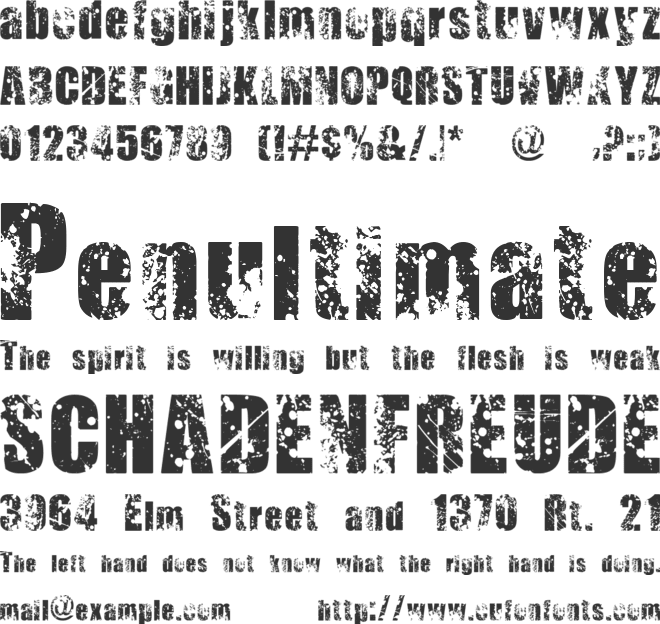 Thirsty for Souls font preview