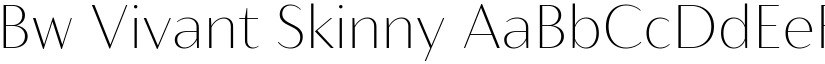Bw Vivant Skinny font