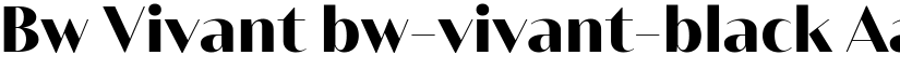 Bw Vivant bw-vivant-black font