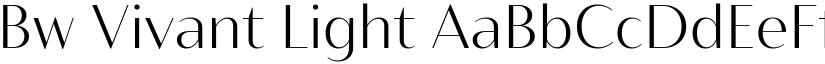 Bw Vivant Light font